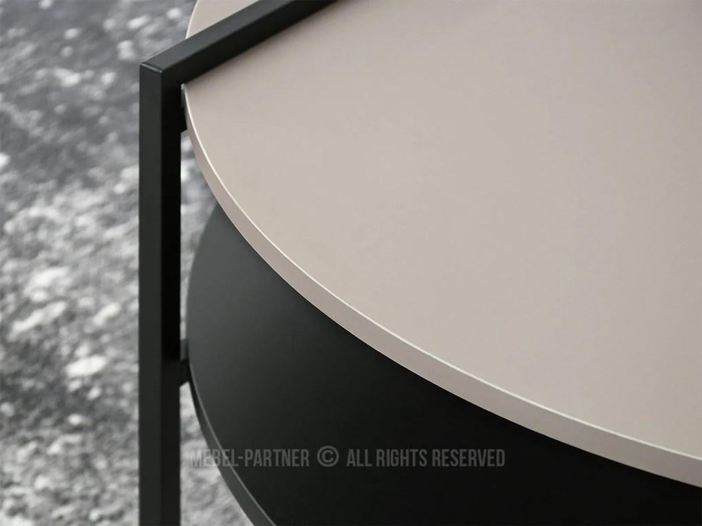 Konferenčný stolík Dario (béžová + čierna). Akcia -13%. Vlastná spoľahlivá doprava až k Vám domov. 1111596