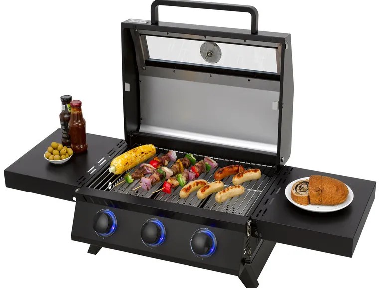 tepro Plynový gril Chicago s 3 horákmi, čierna (100356344)