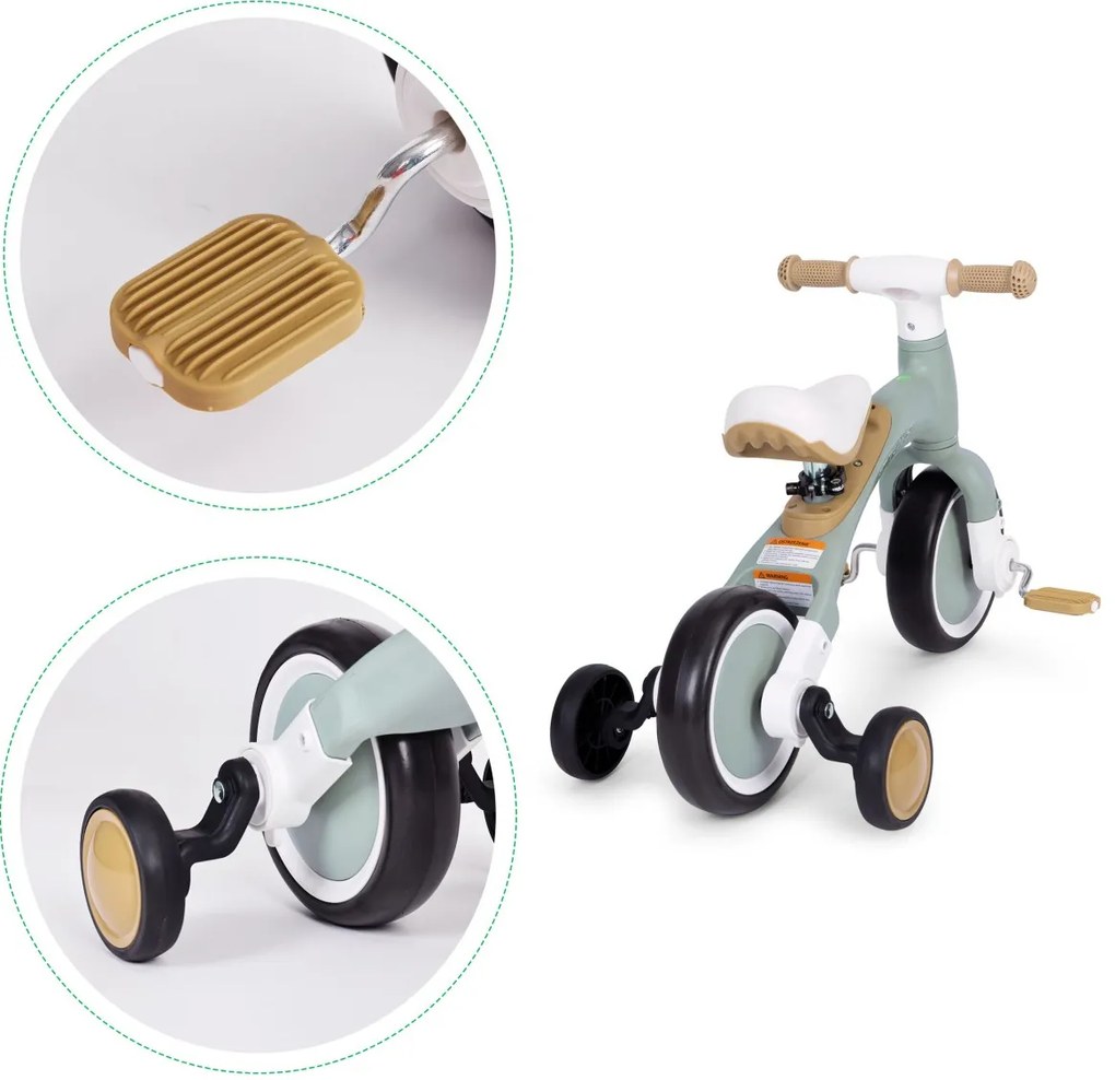 Dětské odrážedlo 3v1 COMBO ECOTOYS zelené