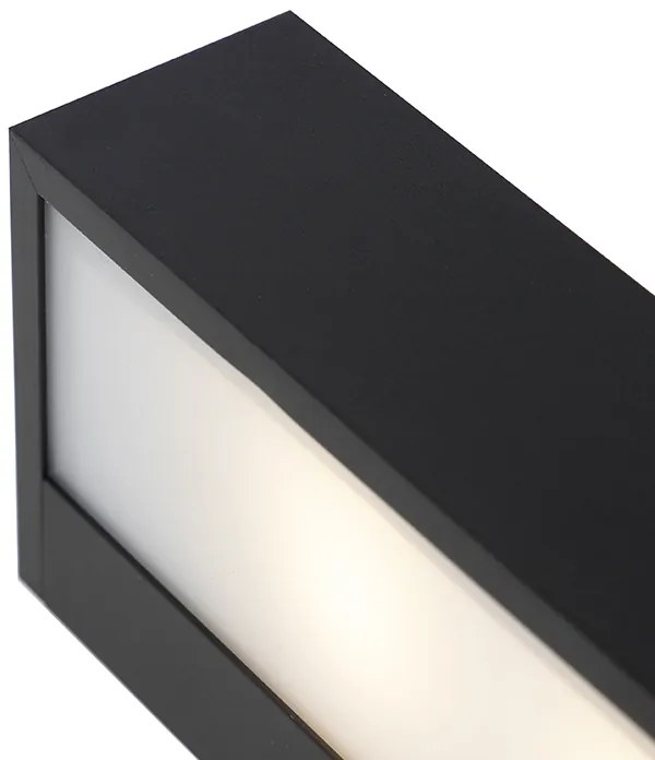 Dizajnová obdĺžniková nástenná lampa čierna 35 cm - Houx