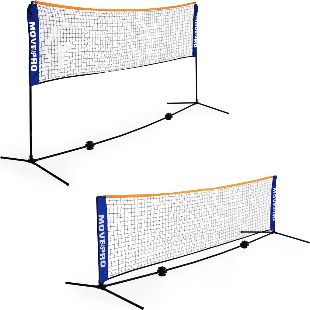 MOVEPRO Univerzálna sieť 3v1 305×140 cm – nastaviteľná, prenosná badminton/volejbal/tenis