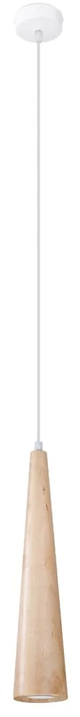 Závesné svietidlo Sula 1, 1x drevené tienidlo