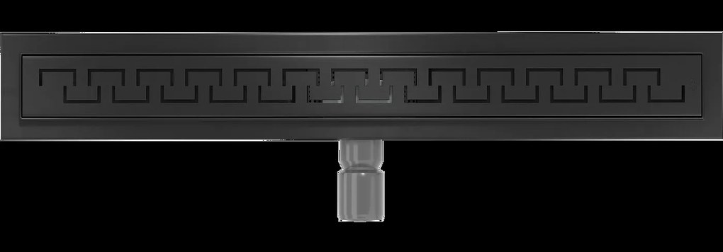 Mexen Flat nerezový sprchový žľab 60 cm, vzor M15 čierna, 1724060-15