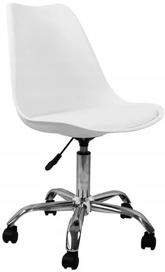 DomTextilu Moderné kancelárske kreslo v bielej farbe  63152 Biela