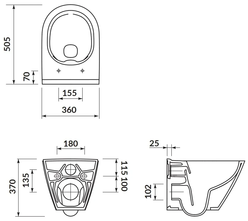 Cersanit City, System50 PNEU podomietkový rám + závesná wc misa City Oval CleanOn + čierne tlačidlo Circle, S701-763