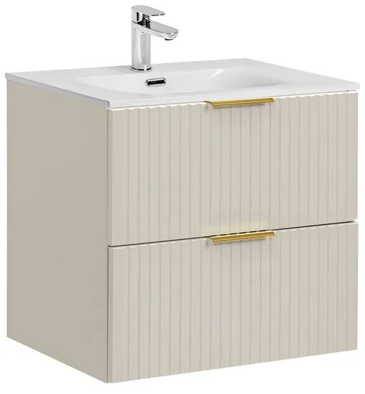 Závesná skrinka Adele Cashmere Sky so zápustným umývadlom 60 cm kašmírová