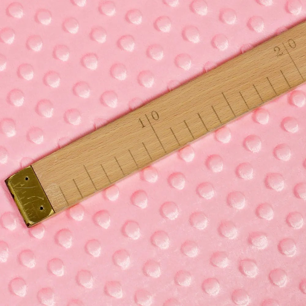 Biante Detská obliečka na vankúš Minky 3D bodky MKP-011 Svetlo ružová 30 x 50 cm