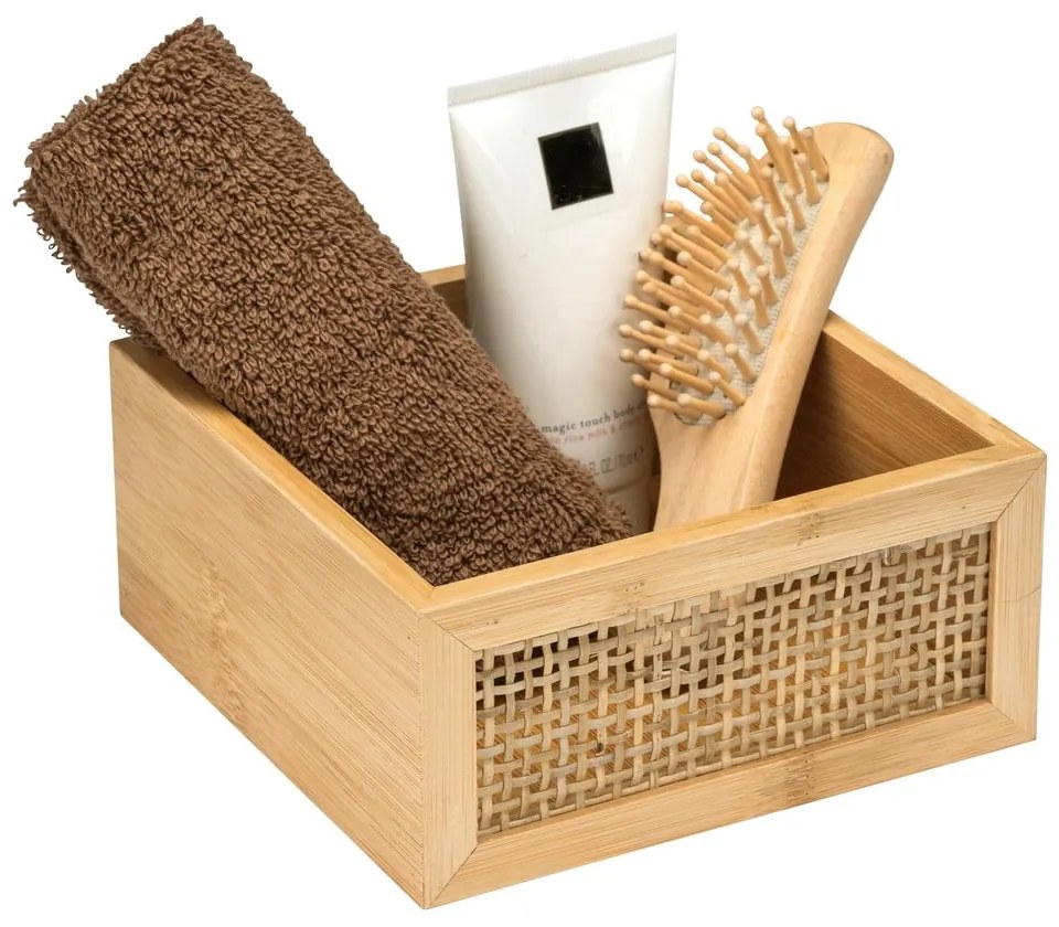Bambusový kúpeľňový organizér Wenko Allegre, 15 x 7 cm