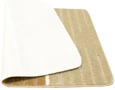 Sada kúpeľňových koberčekov COMO béžová / krémová, pruhy