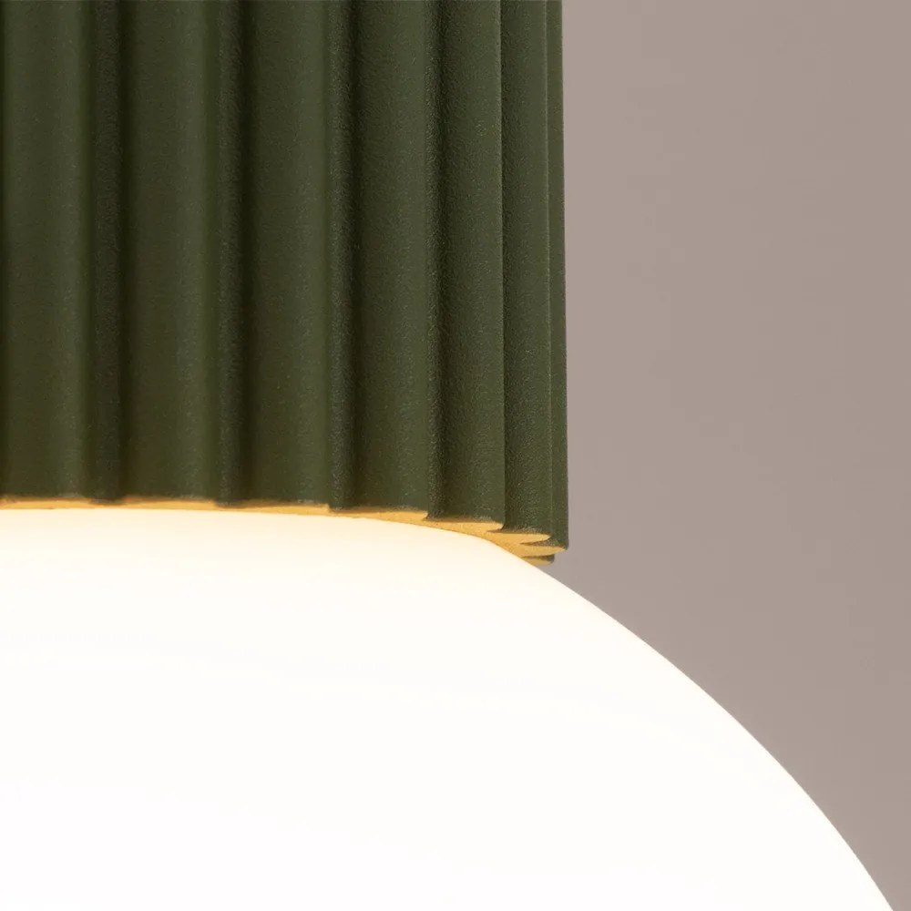 Zelené stropné svietidlo so skleneným tienidlom ø 12 cm Orbital – Sollux