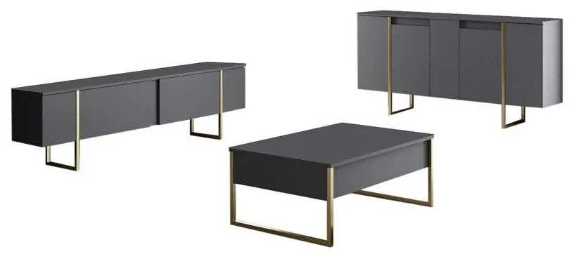 Skrinka Luxe Anthracite and Gold