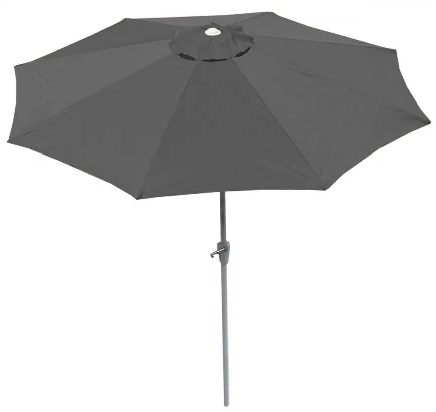 Slnečník N19 Ø 3m - polyester/hliník - antracit