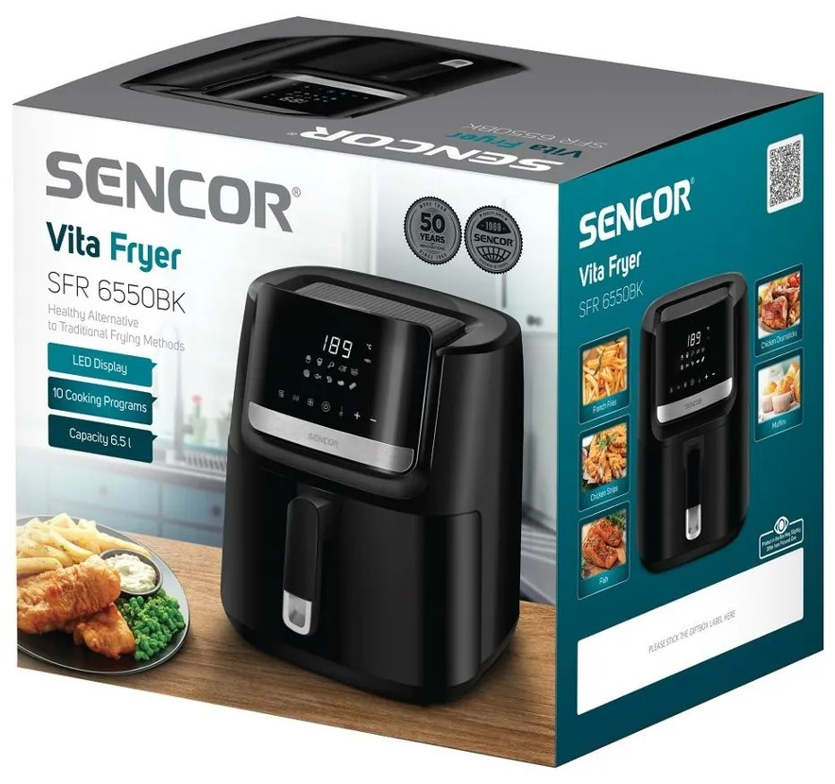 Sencor SFR 6550BK teplovzdušná fritéza
