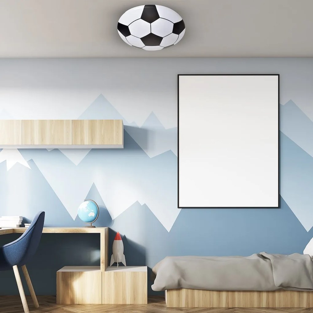 Detské stropné LED svietidlo Ball, 1x LED 18w, 4000k, b/w