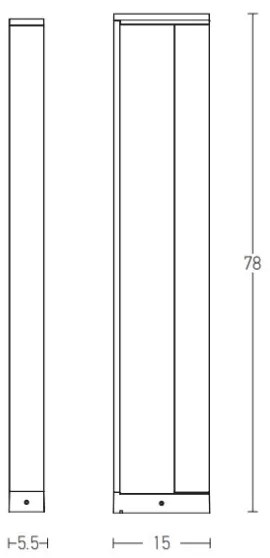 Zambelis E208 - LED Vonkajšia lampa LED/10W/230V IP54 antracit