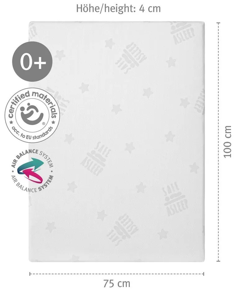 Penový detský matrac s odnímateľným poťahom 95x70 cm Safe Asleep® – Roba