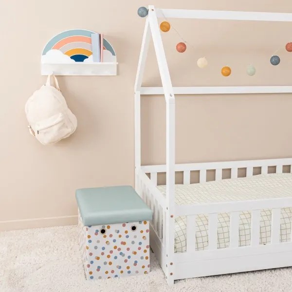 Detská nástenná polica s vešiakmi dúha/pestrofarebná