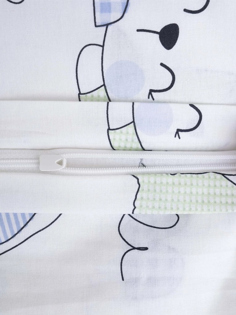 Bavlnená obliečka na vankúš Renforcé 50 × 70 cm - Zajačikovia modré