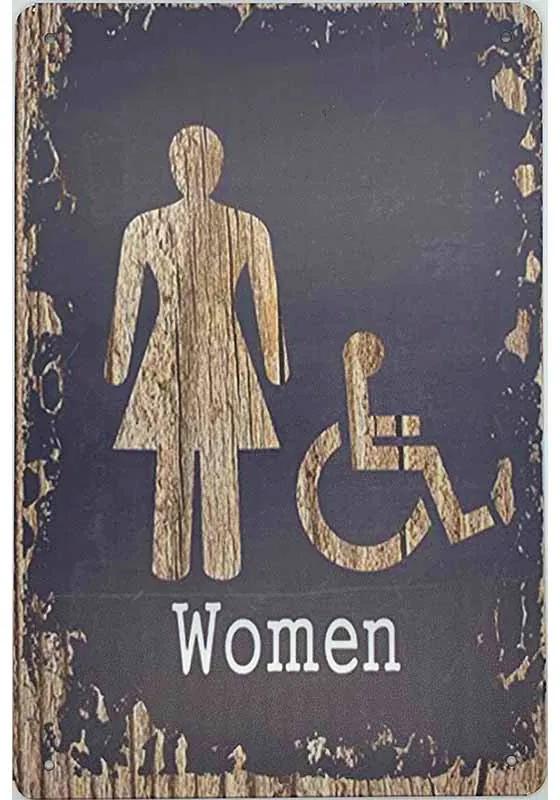 Ceduľa Toilet Woman
