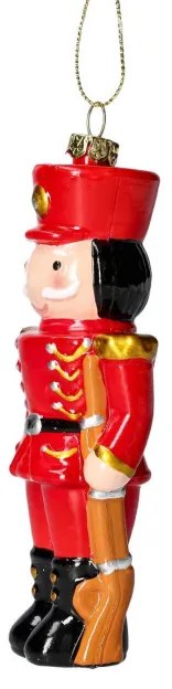 Závesná vianočná dekorácia EVI RED luskáčik 802336