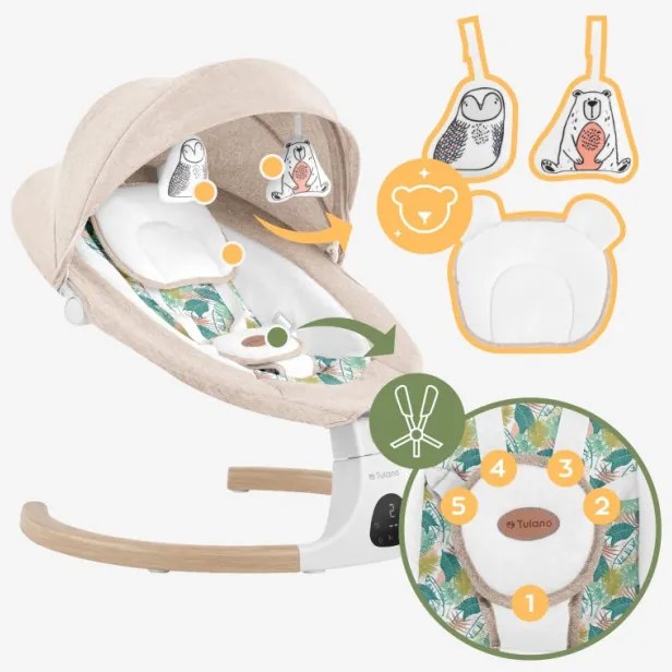 Detské hojdacie kreslo Astrid 35 béžové