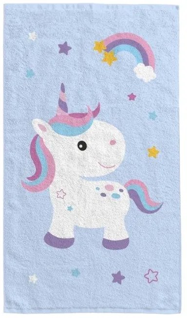 Detský bavlnený uterák Detské 004 30x50 cm modrý