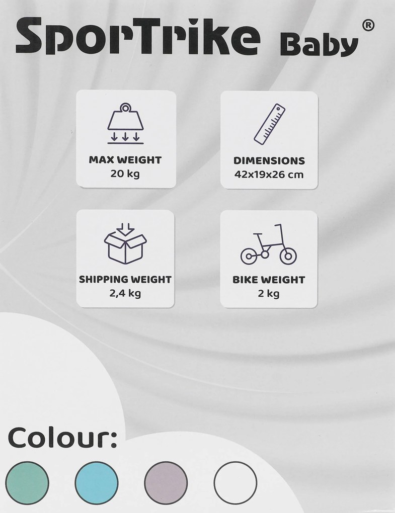 Ramiz Prvý detský krosový bicykel PettyTrike Biela 4-kolový SporTrike Rider