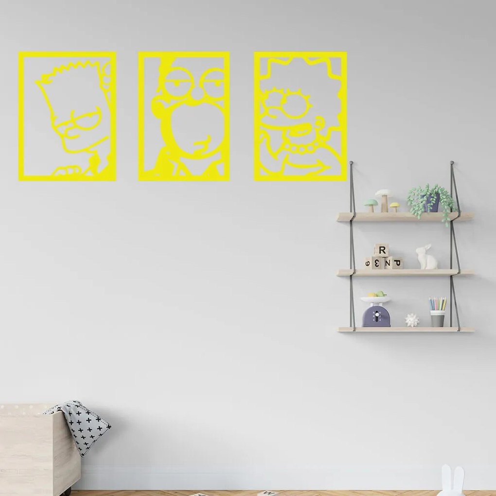 Veselá Stena Samolepka Bart Homer Lisa Simpsonovci Farba: šedá, Veľkosť: 40 x 16 cm