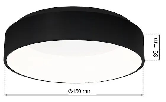 Stropné LED svietidlo Ohio, 1x LED 40w, 3000-4000k, b