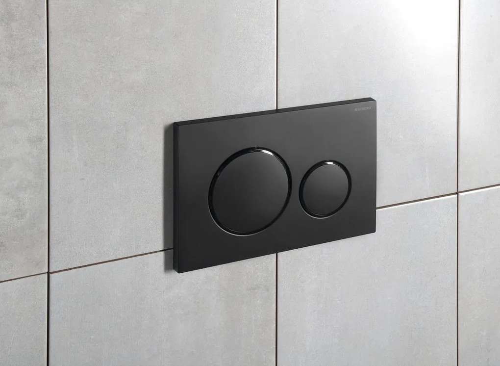 Geberit Sigma20, ovládacie tlačidlo Sigma20, čierna matná/čierna, 115.882.16.1