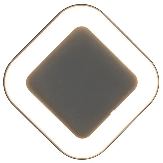 Nástenná a stropná lampa sivá štvorcová IP54 - Ariel