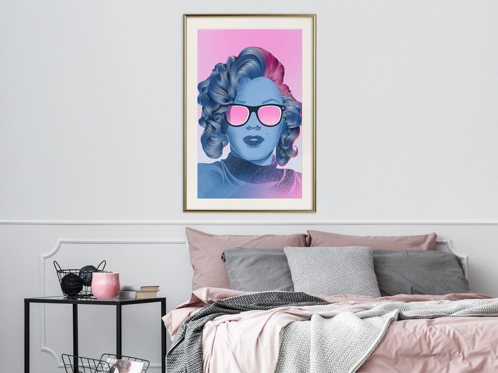 Artgeist Plagát - Norma Jeane [Poster] Veľkosť: 40x60, Verzia: Zlatý rám s passe-partout