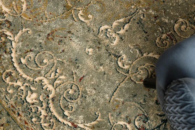 Koberec OMEGA LUMIER Ornament Vintage, zelený