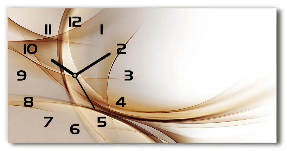 Vodorovné Sklenené hodiny na stenu Abstrakcie vlny pl_zsp_60x30_f_79976073