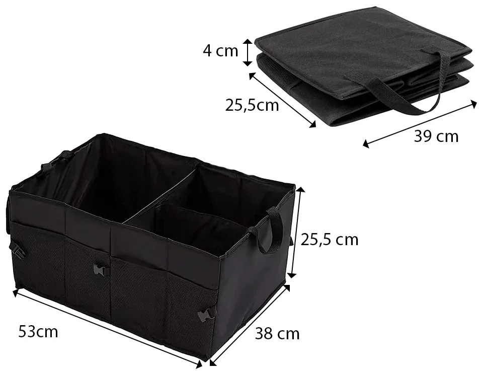 VERK GROUP Organizér do kufra od auta, na nákup, na náradie a potreby do auta, CARBAG