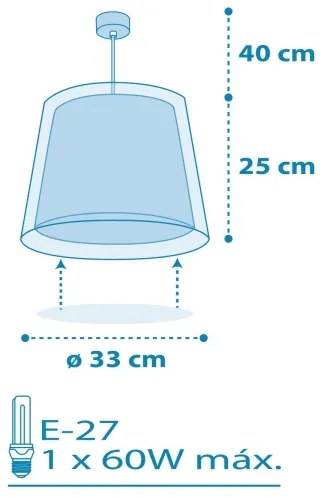 Dalber 81192T - Detský luster LIGHT FEELING 1xE27/60W/230V