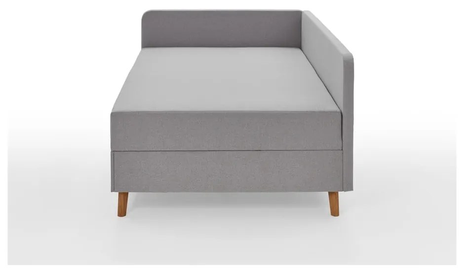 Svetlosivá čalúnená jednolôžková posteľ s úložným priestorom 90x200 cm Cabana – Meise Möbel