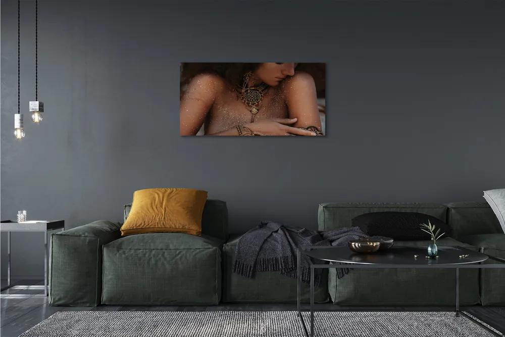 Obraz canvas šperky žena 125x50 cm