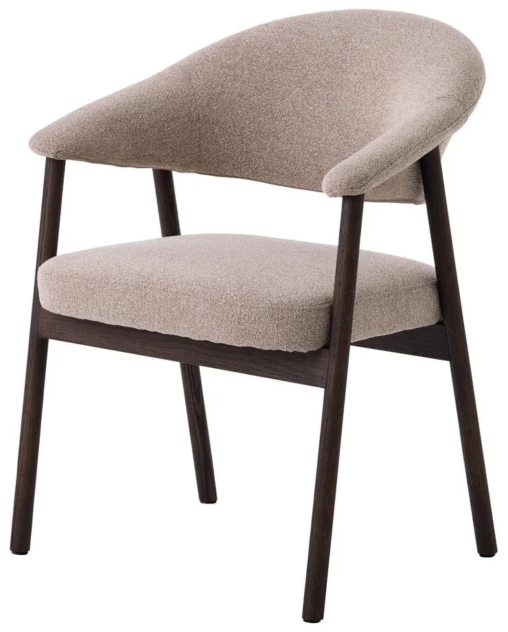 Béžové jedálenské kreslá v súprave s podrúčkami 2 ks z dubového dreva Elk – Unique Furniture