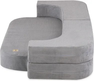 Rozkladacia detská pohovka  - sivá, prémiový menčester