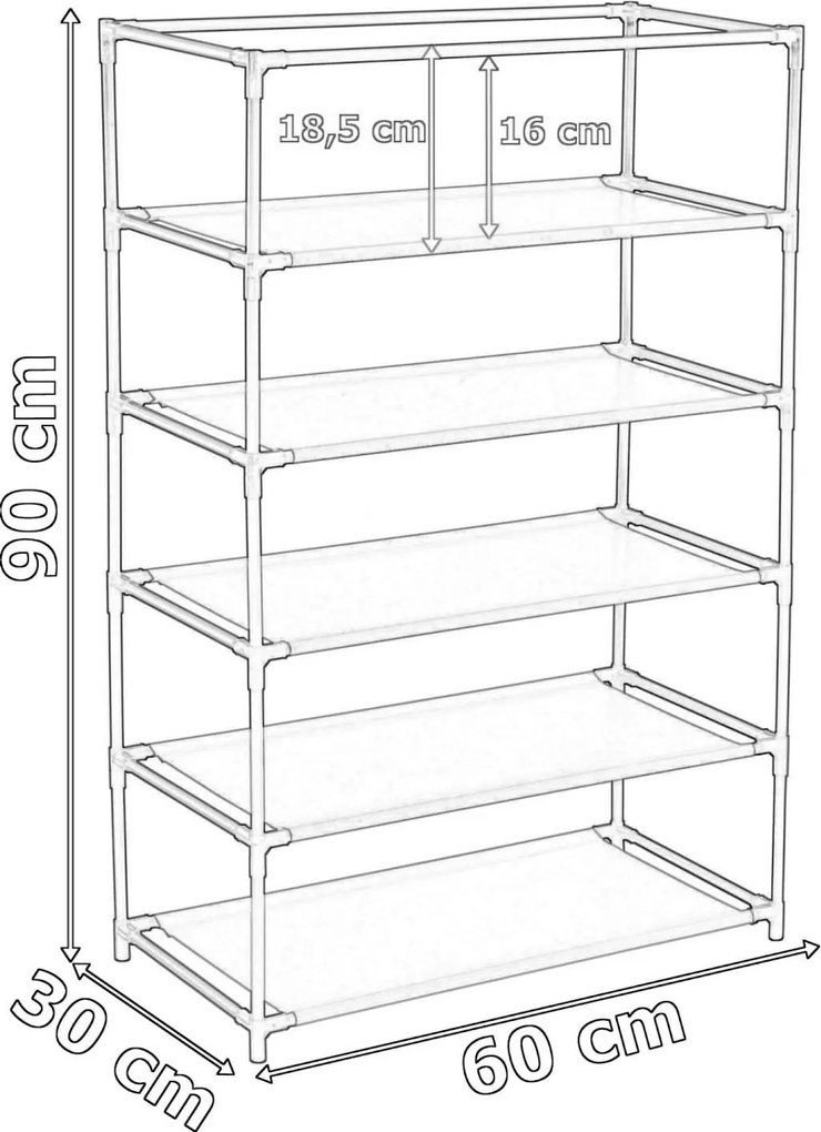 Textilná skriňa MONA - hnedá