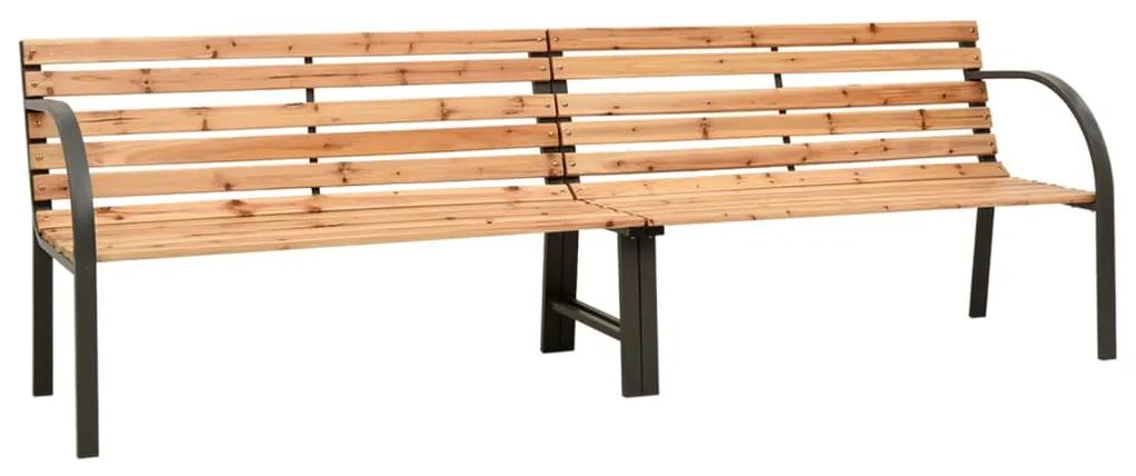 Dvojité záhradná lavice 225 cm masívne jedľové drevo 319575