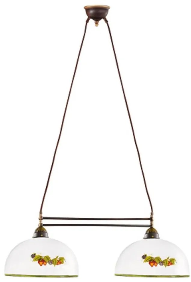 Kolarz 731.82.136 - Luster na lanku NONNA 2xE27/75W/230V víno/jahody