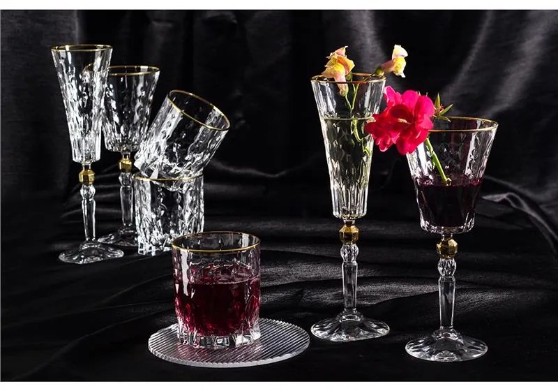 BOHEMIA PRESTIGE CONTE GOLD POHÁR NA ŠAMPANSKÉ 170ML SADA 6 KS