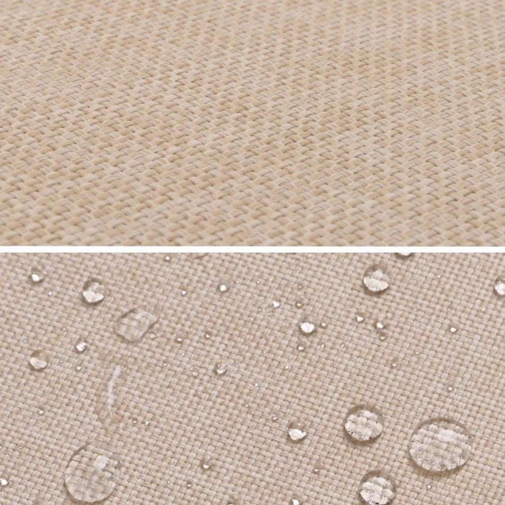 Lehátko HWC-N48, masívne akáciové drevo - vankúš krémovo-béžový