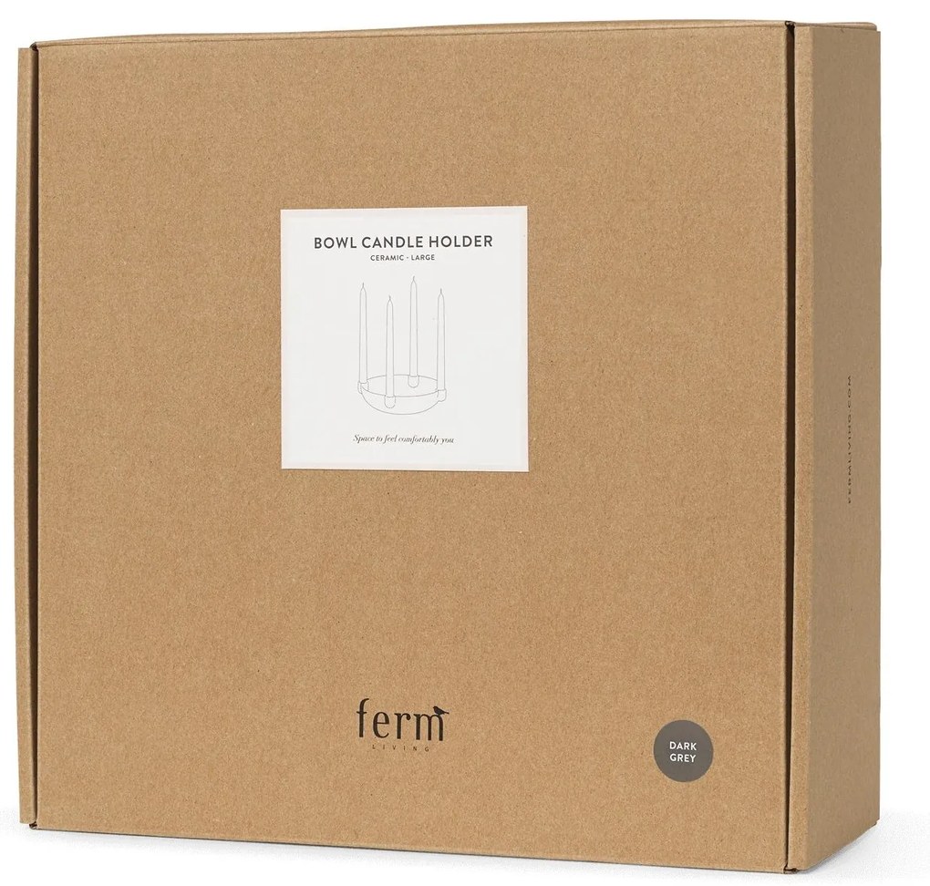 Ferm Living Adventný svietnik Ceramic Light Grey