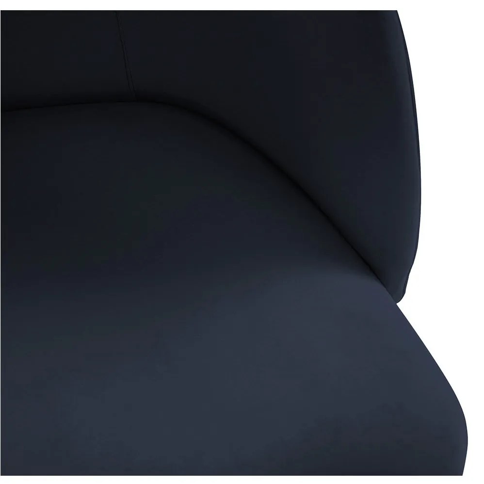 Modrá Zamatová stolička Aurora dĺžka 55 × šírka 56 × výška 80 cm WINDSOR & CO