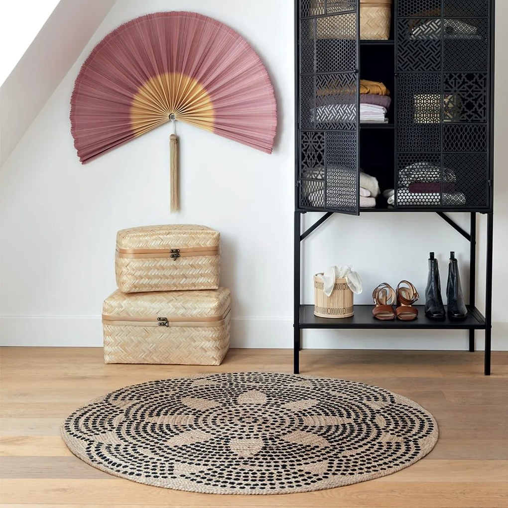 ATMOSPHERA Koberec Ivy, (fi) 120 cm, béžová/čierna