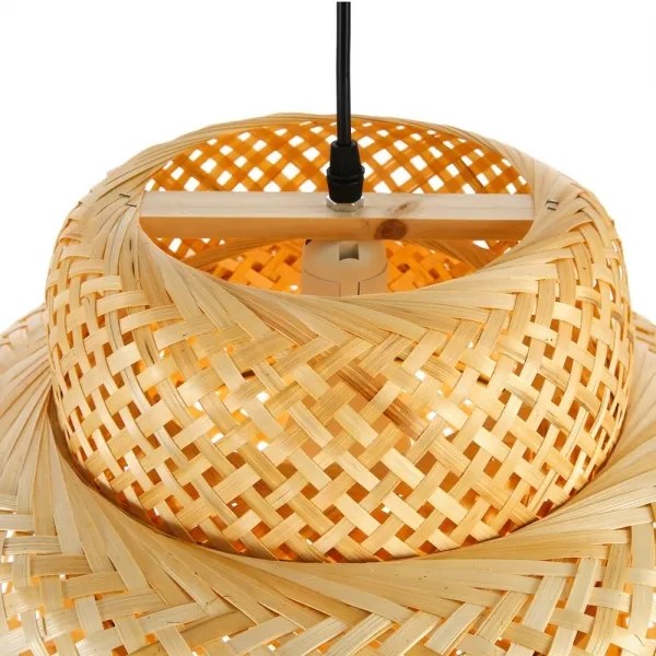 Immax 08268L - Luster na lanku HILO 1xE27/40W/230V pr. 47 cm bambus