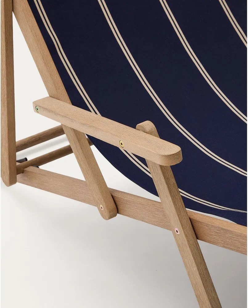 Modré drevené záhradné ležadlo Vilara – Kave Home